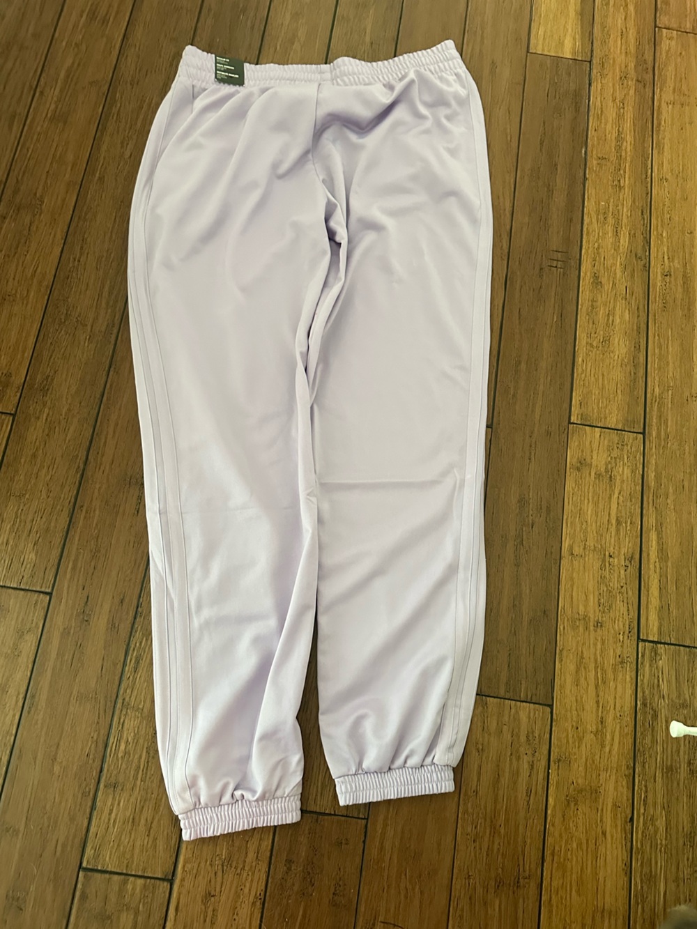 adidas Lavender Track Joggers with Side Stripes